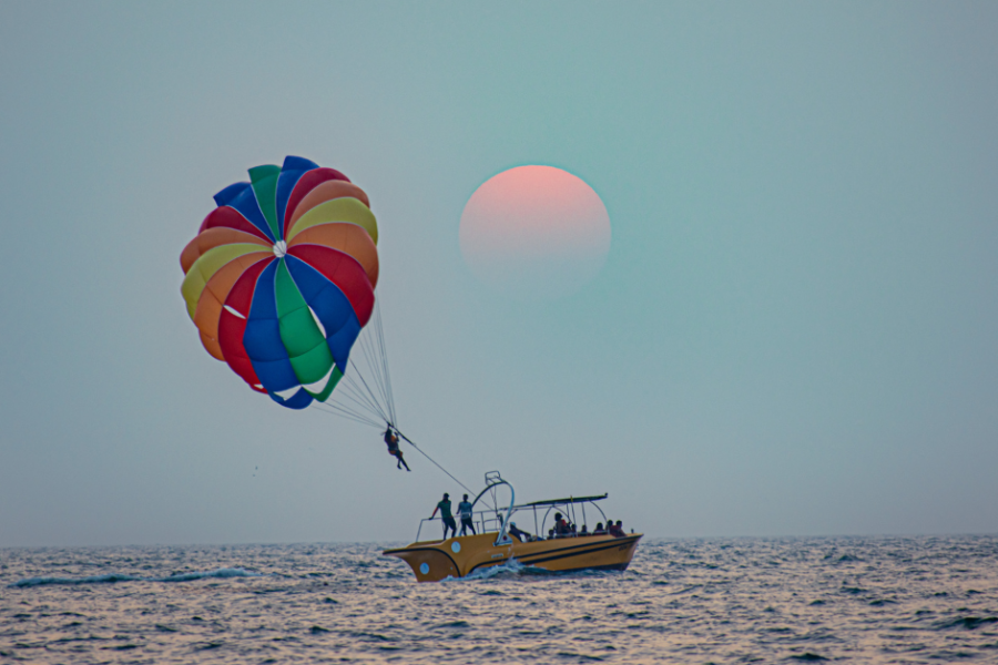 Parasailing at Candolim Beach in Goa